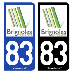 Autocollant plaque d'immatriculation 83 Brignoles - Pays