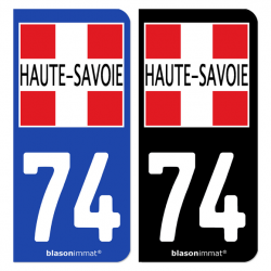 Autocollant plaque d'immatriculation 74 Haute-Savoie - Département II