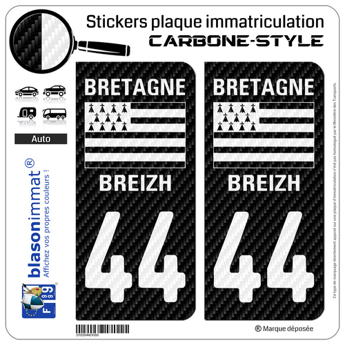  blasonimmat 2 Stickers Plaque immatriculation Auto F