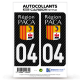 2 Stickers plaque immatriculation Auto 04 PACA - LT Carbone-Style